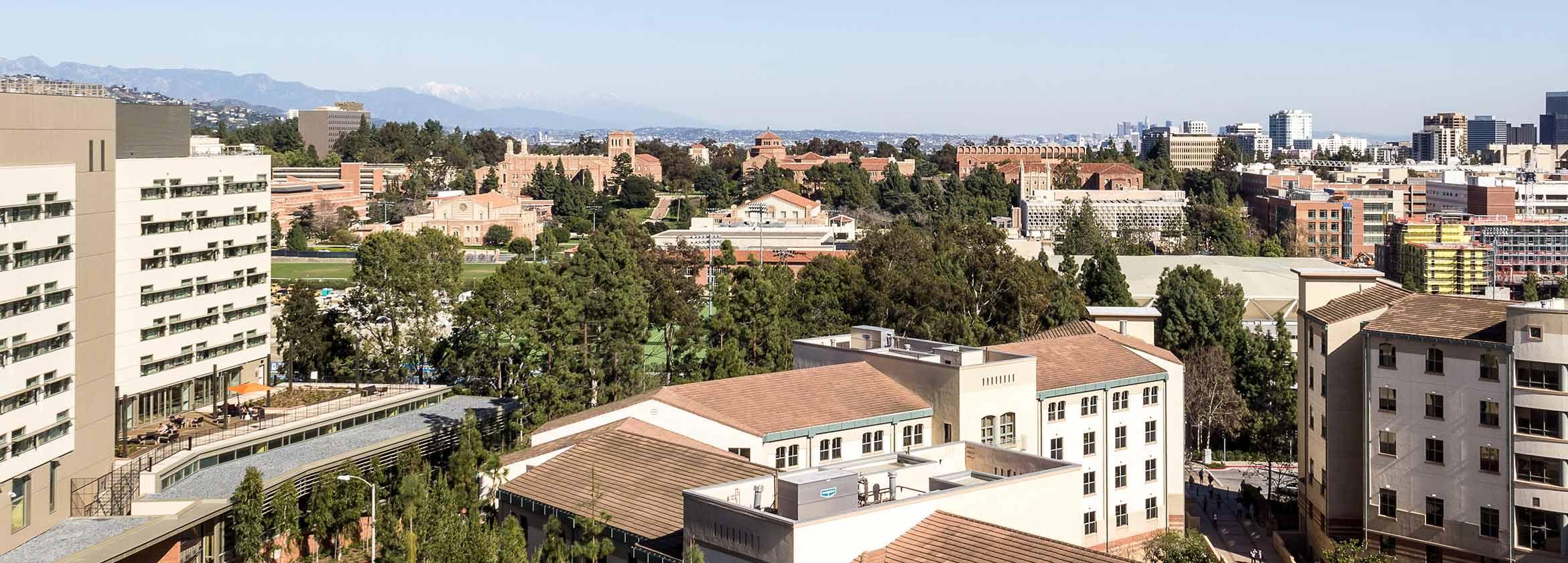 Looking out at UCLA and LA from Residential Living