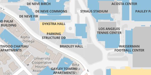 Map of Bradley Hall where Residential Life office is