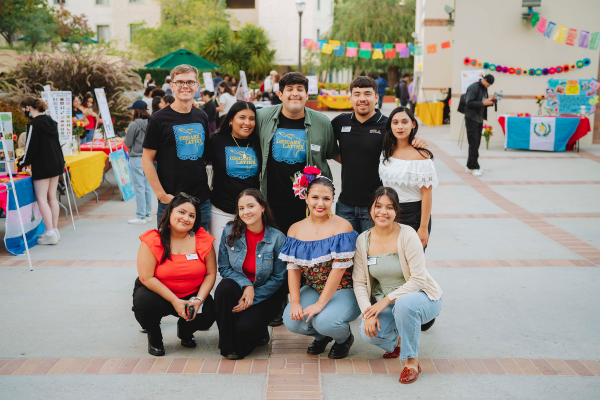 Students and staff from Chicanx Latinx LLC smiling