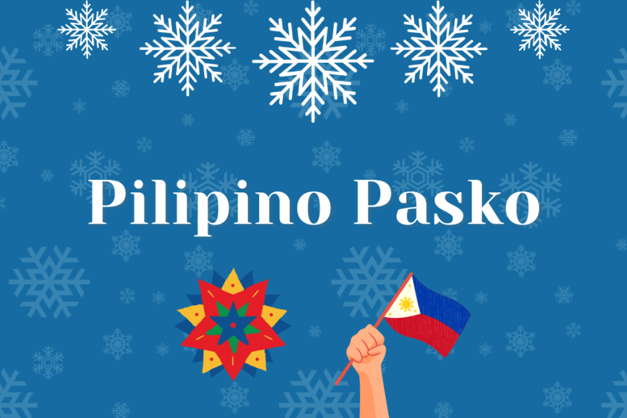 "Pilipino Pasko" with lantern and Philippines flag